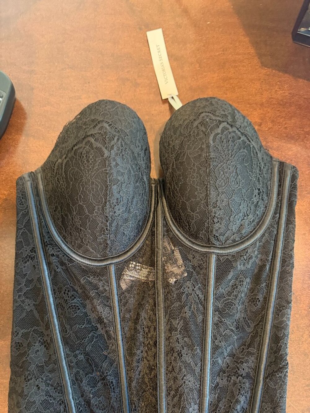 New Victoria Secret Black Lace Bustier with tags